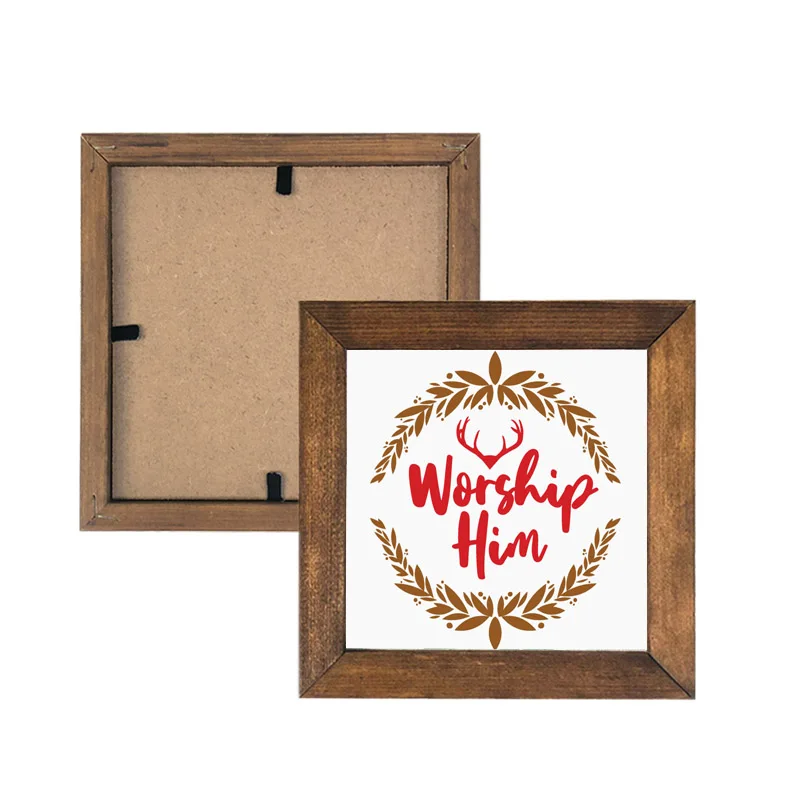 Farmhouse Decoration 8x10in  sublimate Sign Christmas wooden sign Party Indoor Outdoor Hanging