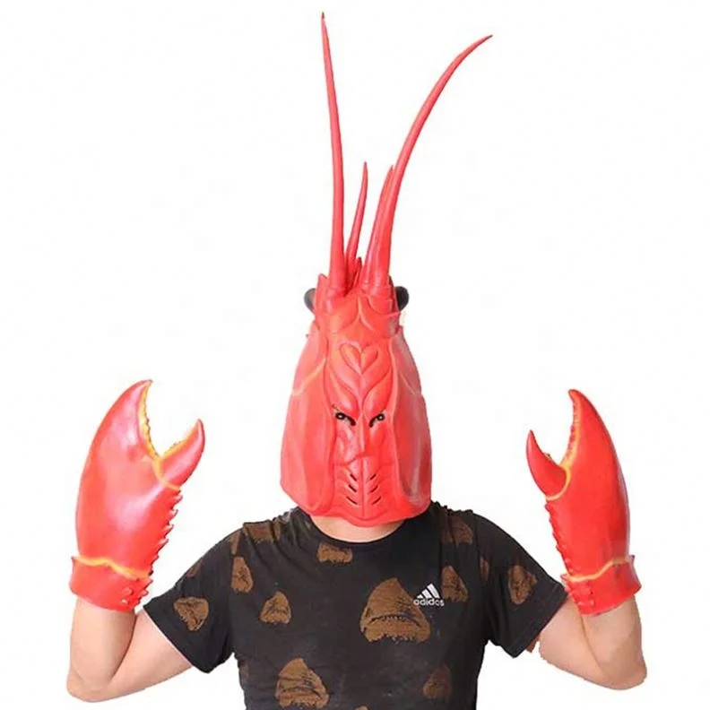 Latex Lollipop Chele Gloves Halloween Cosplay Comic Cartoon Crab Lobster Mask Carnival Costume Fantasy Cosplay
