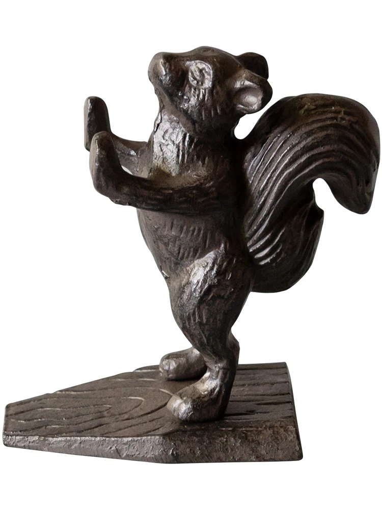 Cast iron Squirrel Door Stop Wedge