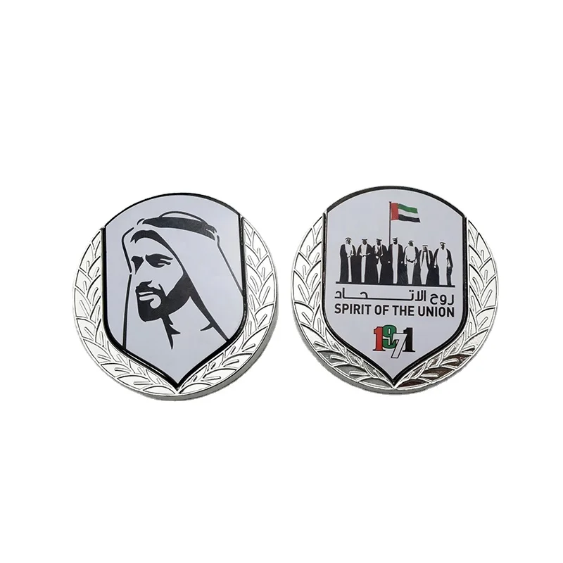 
New design Sheikh logo with spirit of the union logo for UAE 48th year national day badge gift 