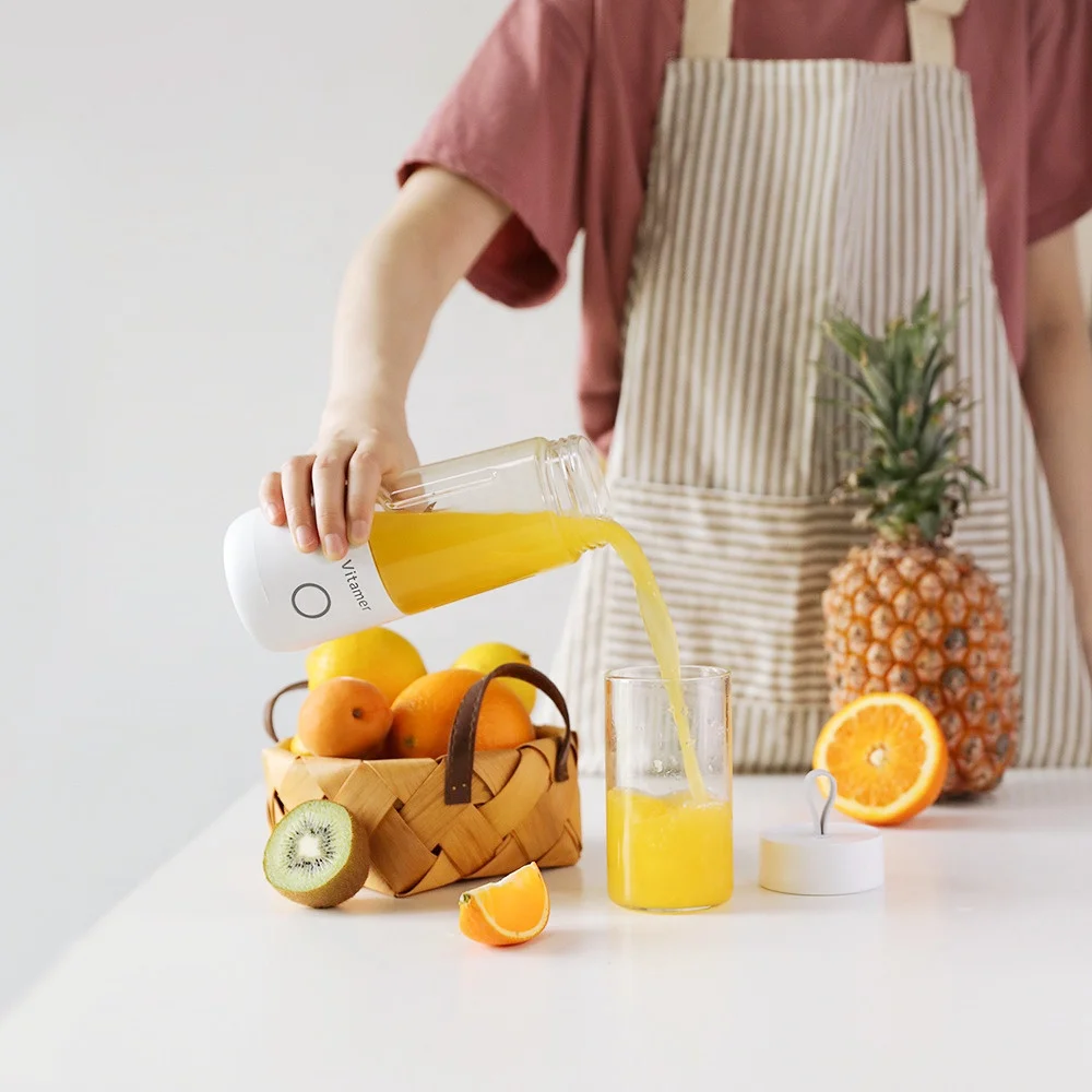 VITAMER Personal Blender Mini Portable Blender 350ml USB Juicer Cup Rechargeable Fruit Vegetable Tools