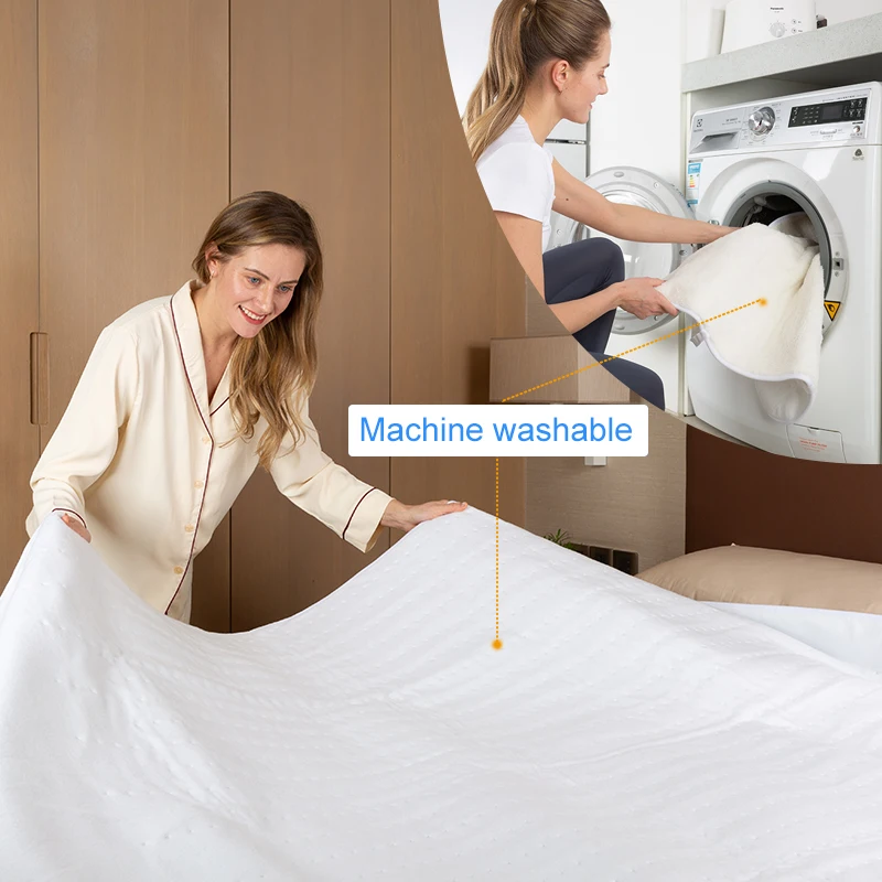 Wholesale 220v 100% Polyester Heating Wire Element GS Approval Electric Heated Under Blanket