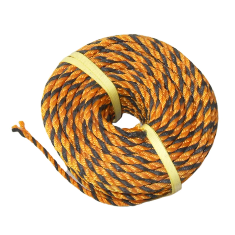 3 strand 4 strand  pe tiger rope, pe mark rope, polypropylene monofilament rope