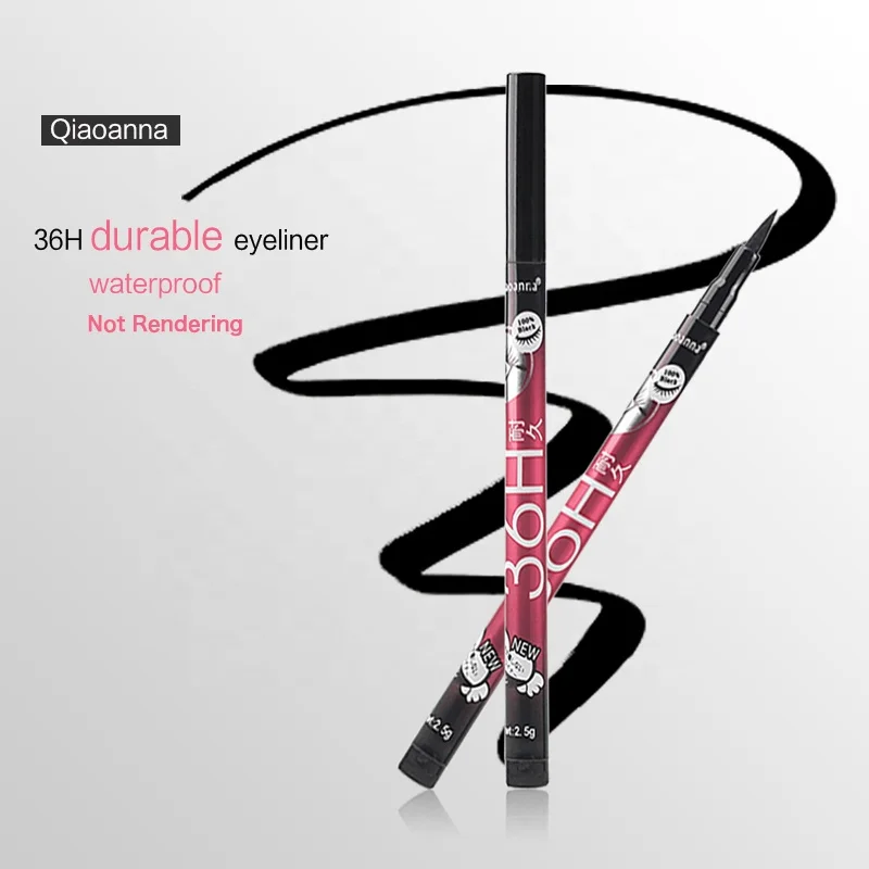 Wholesale Eye Cosmetics Waterproof Long Lasting Smooth Vegan Single Black Eyeliner Pencil