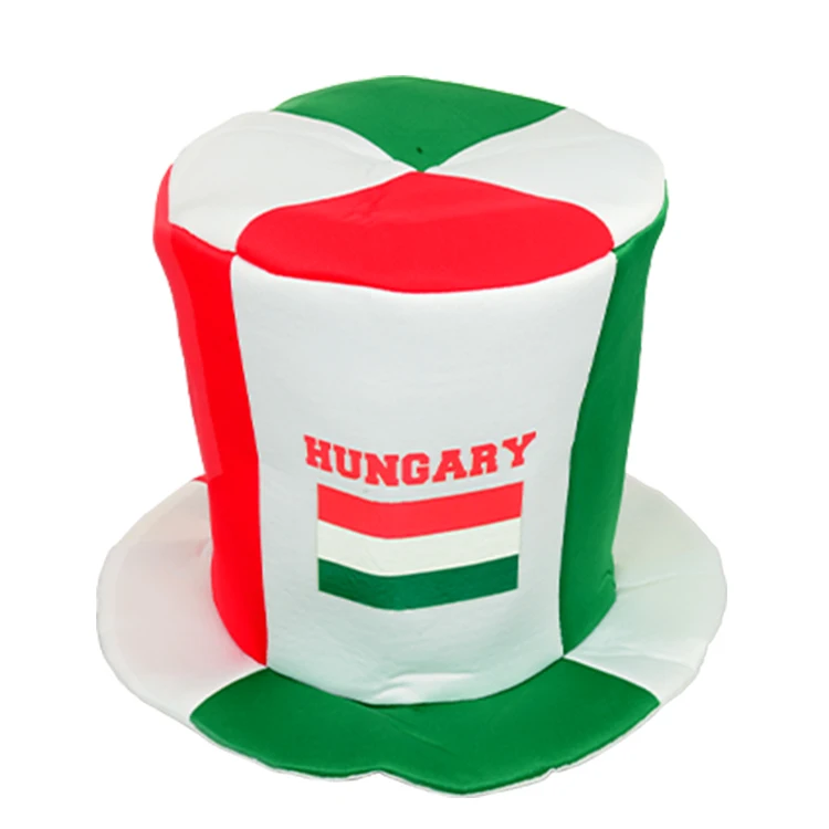 Factory Wholesale Plush Fabric Fun Caps Custom German Italy Poland Football Fancy Hat Fan Carnival Polyester Hat Soccer Ball Cap