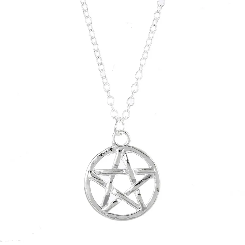 Ожерелье Wiccan Pentacle языческие ювелирные изделия Wicca ожерелье с супернатуральной звездой и пентаграммой