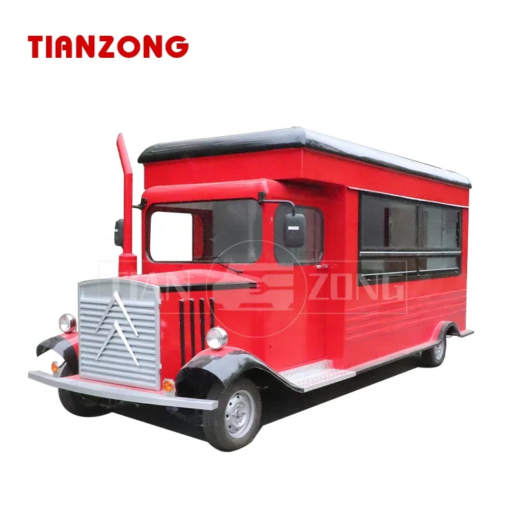 TIANZONG V6 Factory supply solar mobile food truck for sale in dubai pizza trailer mobile ice cream car