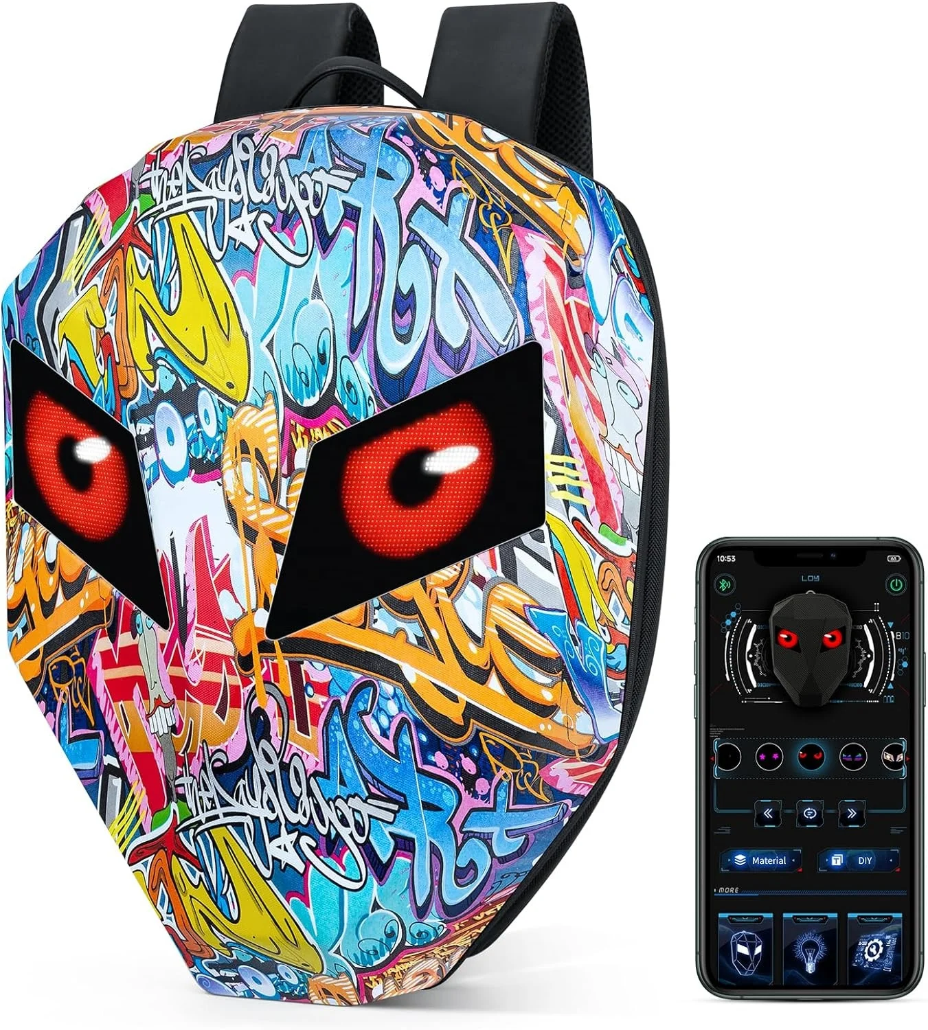LED locomotive backpack Display scree backpack Motorcycle Cycling Backpack
