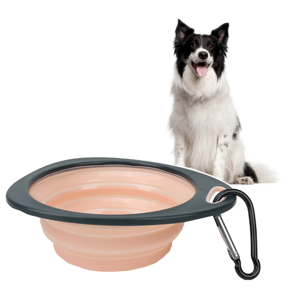 Durable TPR Portable Dog feeding Bowl Collapsible Cat Water Bowl Foldable Pet Feeding Watering Dish for Outside