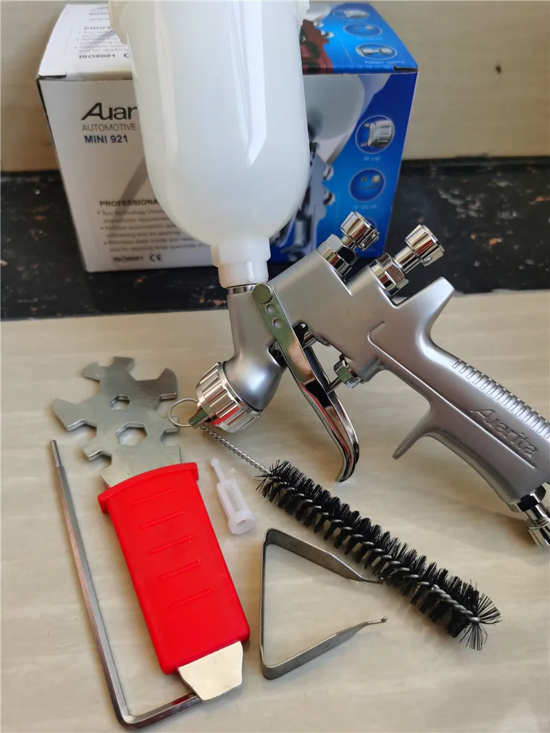 Auarita MINI H-921Painting Spray Gun 1.0 1.2mm Nozzle Low Pressure 7 Holes  Multi-functional Spraying
