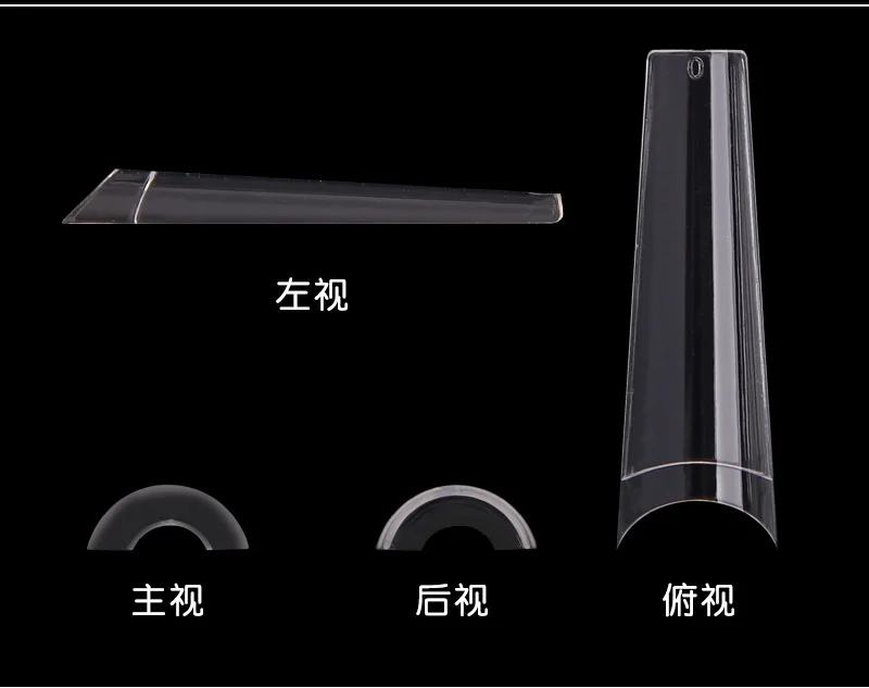 500 pcs Xxl Coffin Nail Tips No C Curve New Cheap Price Tapered Square Xxl Coffin Nail Tips No C Curve