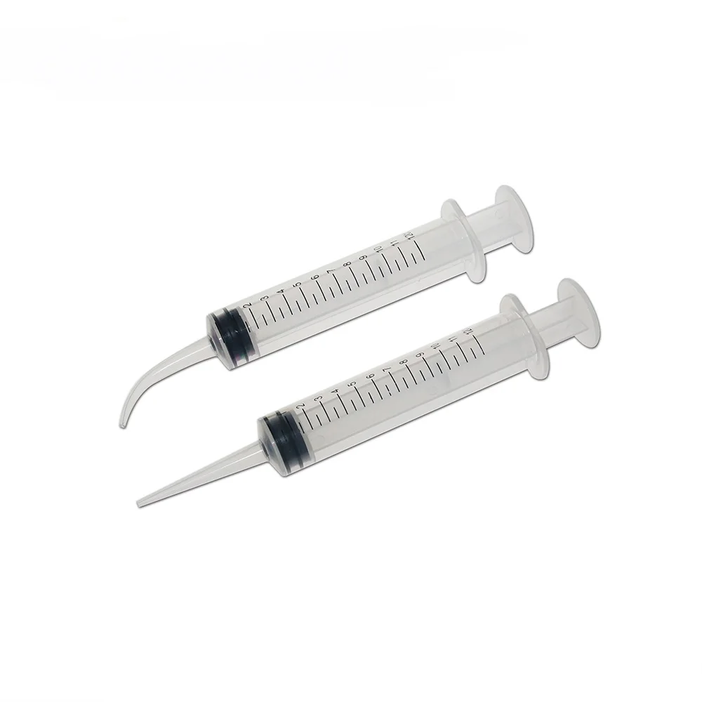 Premium Dental Syringe Disposable Medical Plastic Sterile 10 ml 20ml 30ml 50ml With Needle Curved Tip Caps For Baby Kid Baby OEM