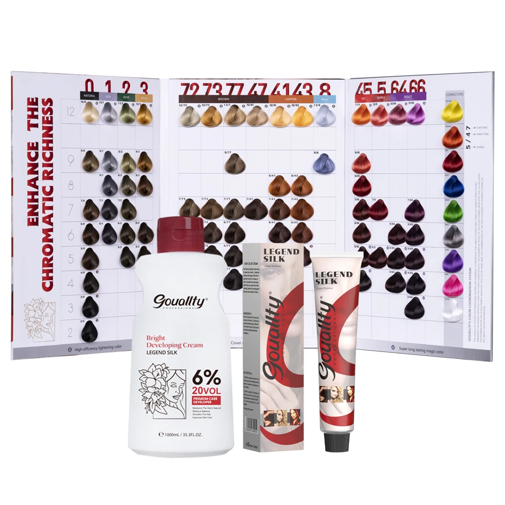 China Brand Supply Bulk Hair Dye Color 100% Grey Coverage Salon Permanent Hair Color Dye