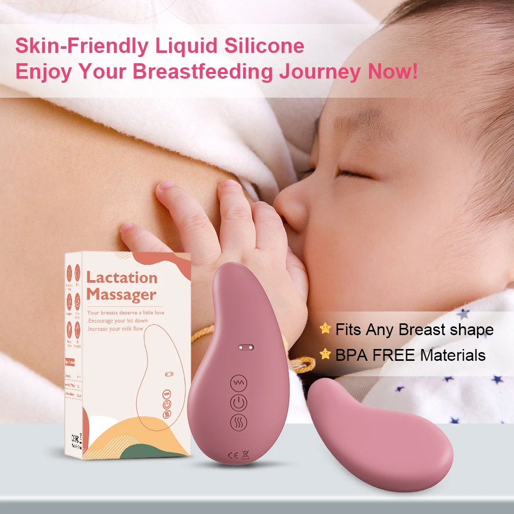 Mom Breast Support Lactation Massagers Heater Breast Massager Vibrator Lactation Massager for Breastfeeding