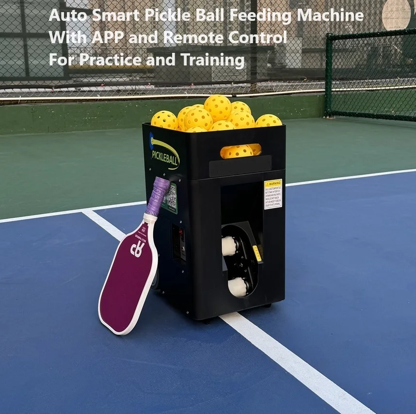 Customs New Popular JP02 App And Remote Control Pickle ball Padel Ball Machine For Beginner Playing And Training