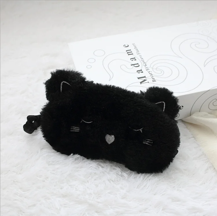 Super comfortable fabric plush eye mask for sleeping bear bunny stuffed animal eyeshade cute plush patch toy