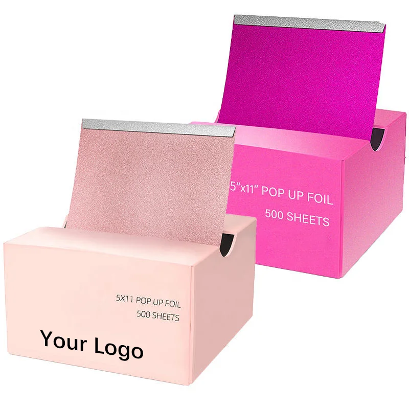 hot sale customized printed boxes embossed pop up different colors aluminum foil for hair for hairdressing