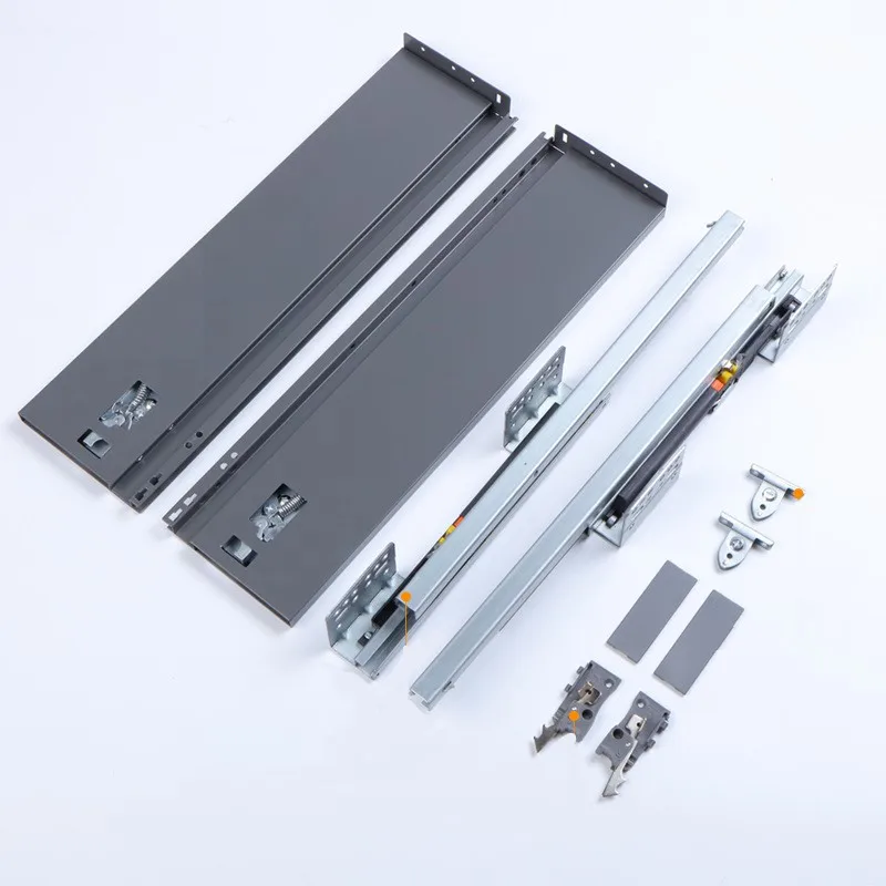luxury Drawer slider Full Extension Telescopic Channel Undermount Soft Close Drawer Slides New listing High quality