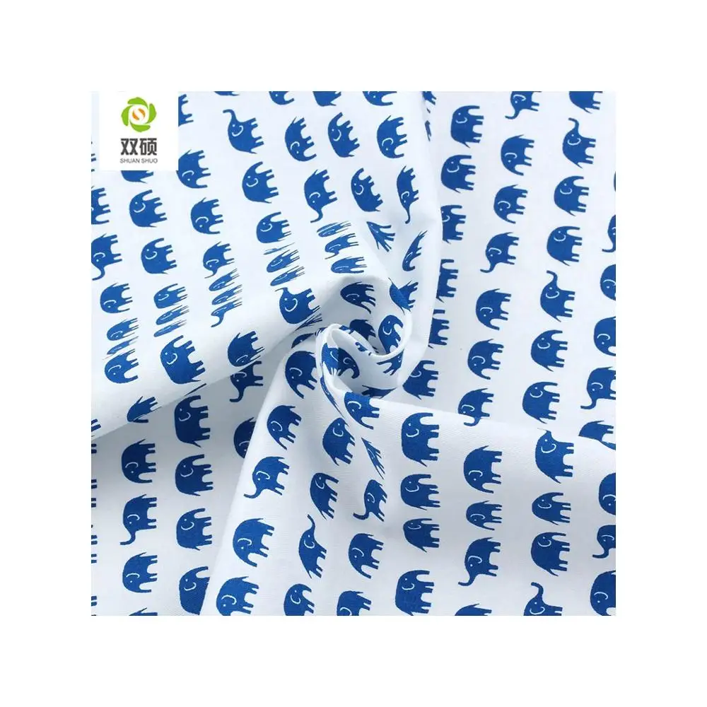 High quality cartoon animal print cotton fabric for children home textile