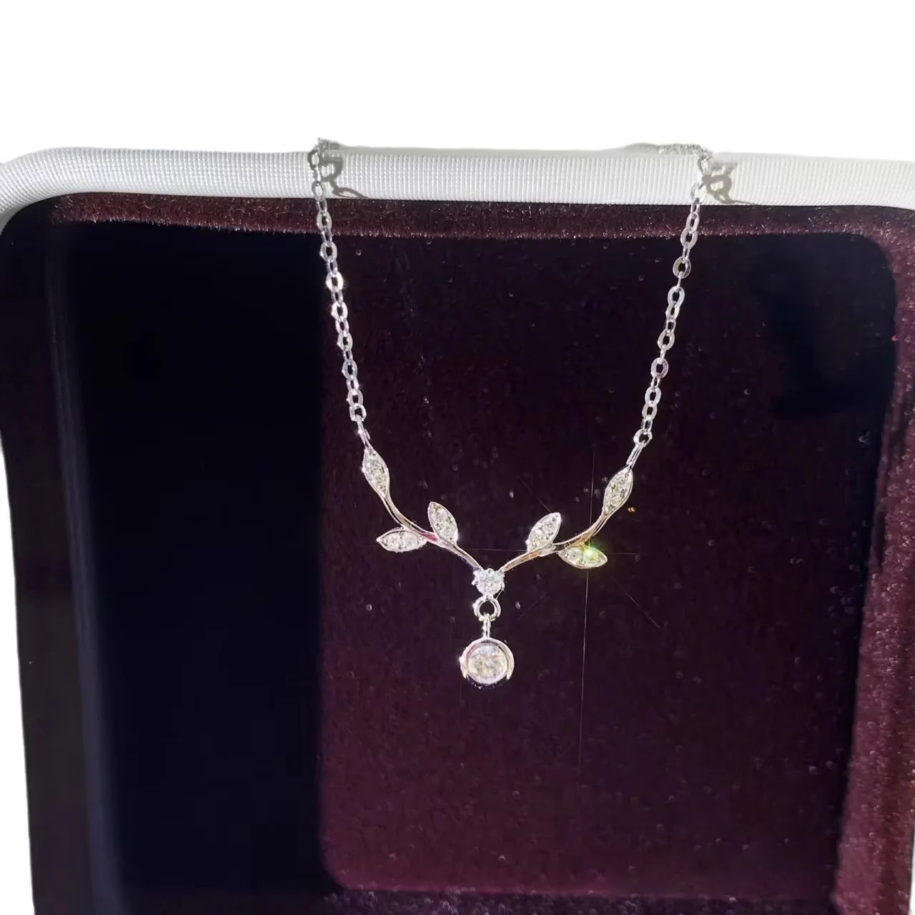 S925 Sterling Silver Small Fresh Joker Necklace Korean Version Ins Simple Fairy Delicate Clavicle Chain for Female Silver Plated