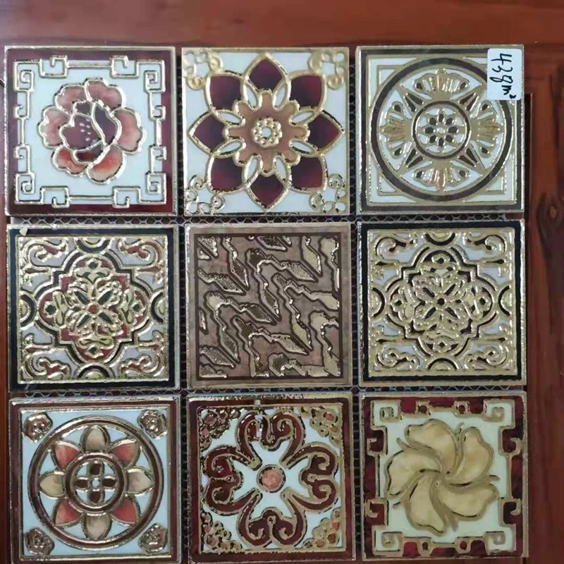 
Luxury golden colored electroplate glazed ceramic mosaic tile 