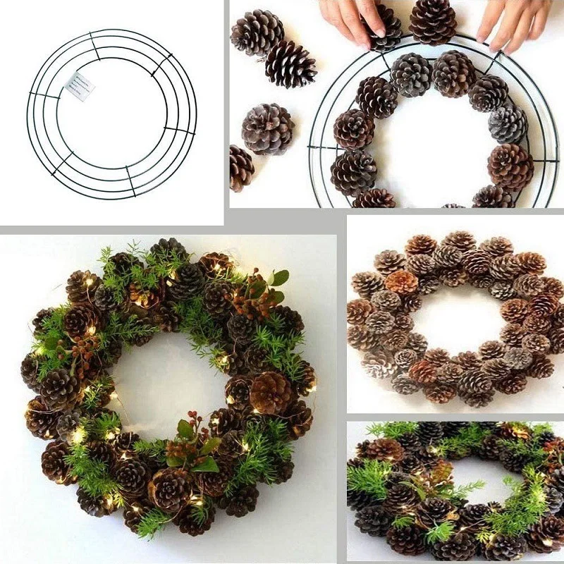 Factory Sales Florist Wire Wreath Rings To Make Christmas Wreath For Christmas Wreath Decoration