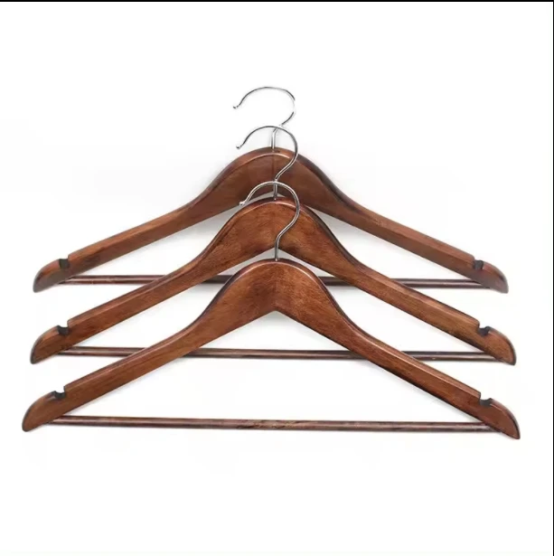 High quality wooden cheap retail display clothe suit coat shirt hangers