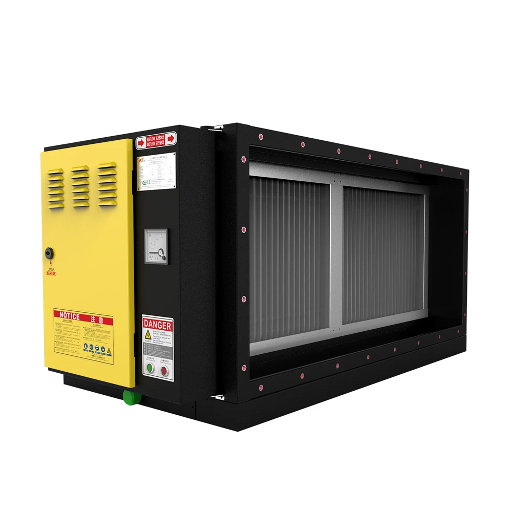 Purified Air ESP BBQ Kitchen Exhaust Electrostatic Precipitator Fume Disposal Equipments  With Smoke Filter