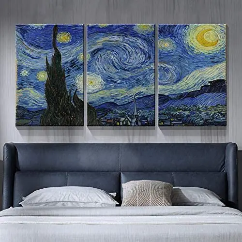 Vincent Van Gogh Art Reproduction Giclee Canvas Prints 3 Panel Oil Painting Wall Art Painting wall art set For Living Room decor
