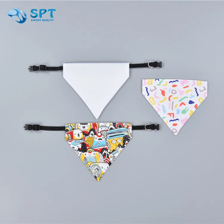 Professional Designer Servicedog polyester Bandana Dog Pet Bibis Scarf Custom for sublimation printing blank