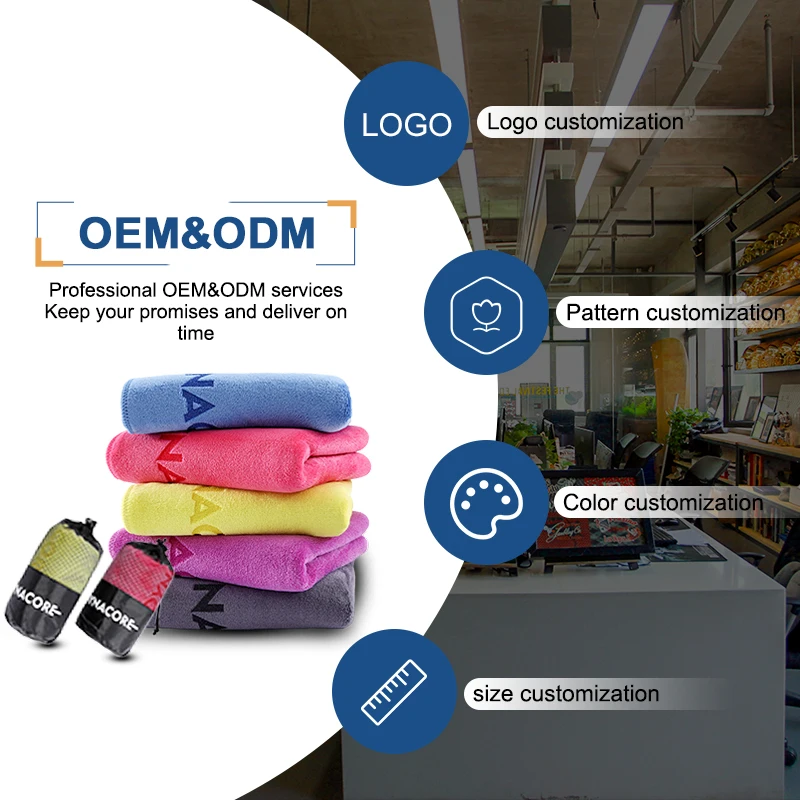 Preferential Price quick-dry soft Super Absorbent Quick-Dry Custom Logo Fitness Exercise Towel Microfiber Sports Gym Towel