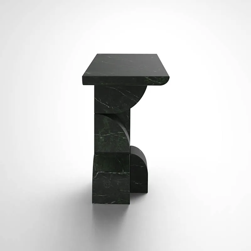 Nordic wholesale natural stone modern design rectangle black marble top console tables