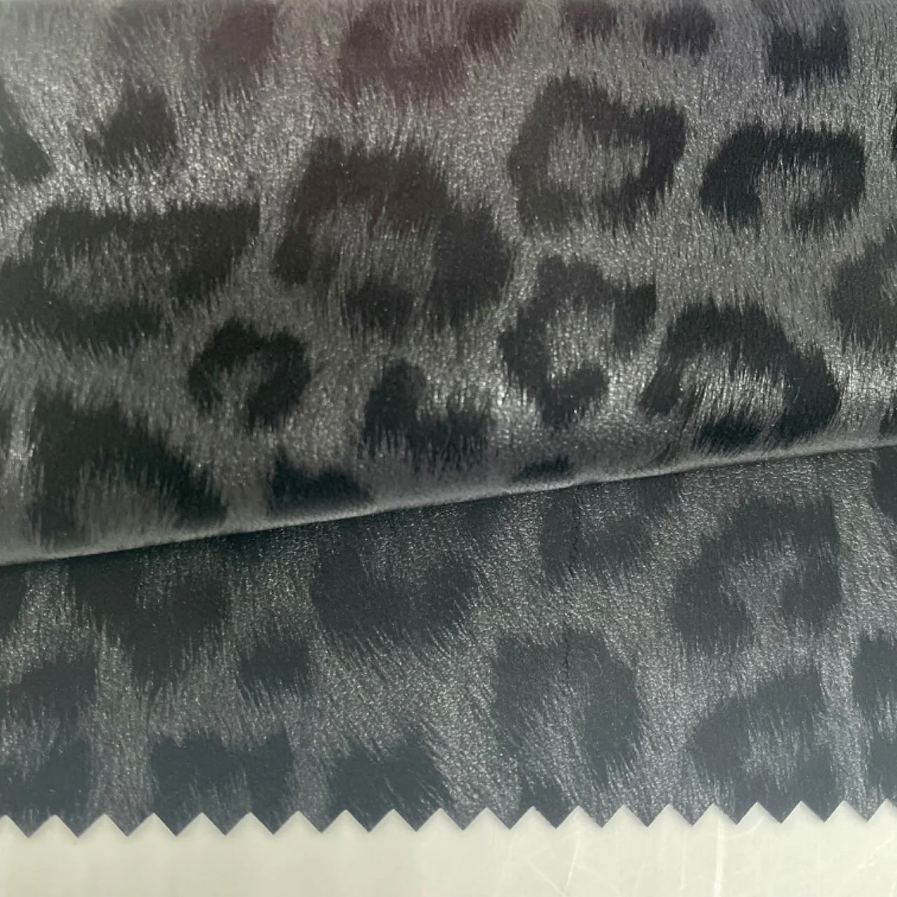 Leopard print Knitted fabric 4 stretch clothing pu polyester spandex leather fancy artificial Pu synthetic leather