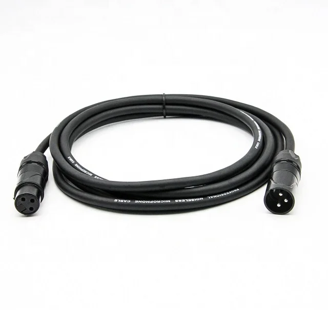6m Professinal 3 pin XLR Microphone Cable XLR Male to XLR Female Black