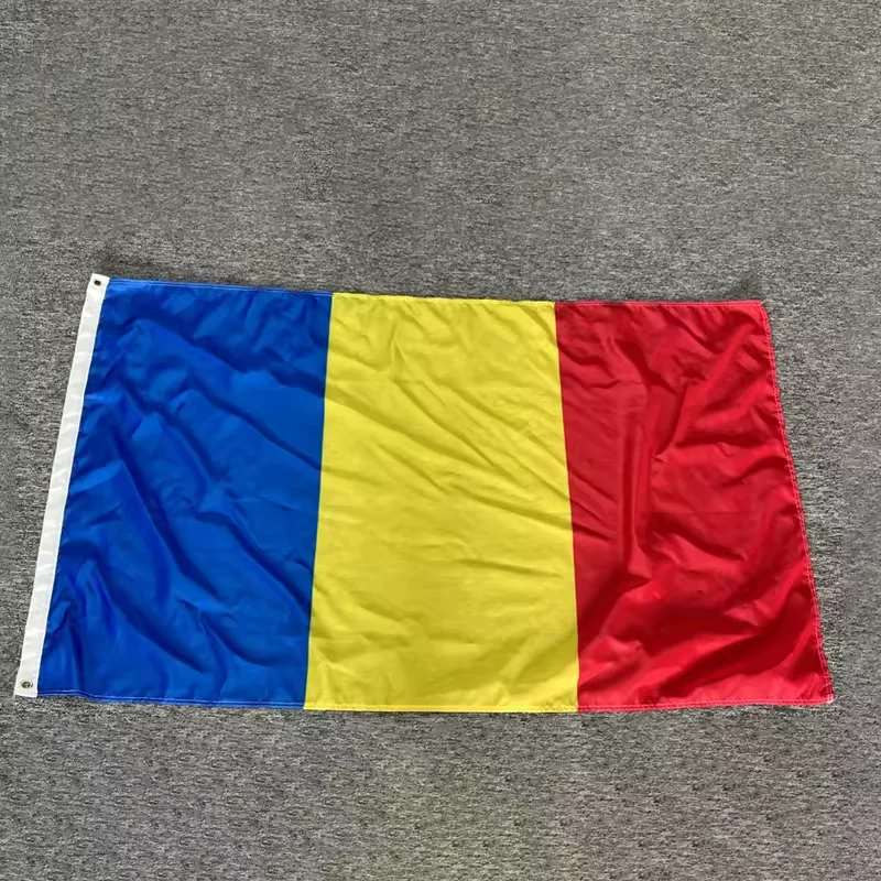 Wholesale 3x5 FT Romania national flags of different countries waterproof country blue yellow red flag ROU RO romanian