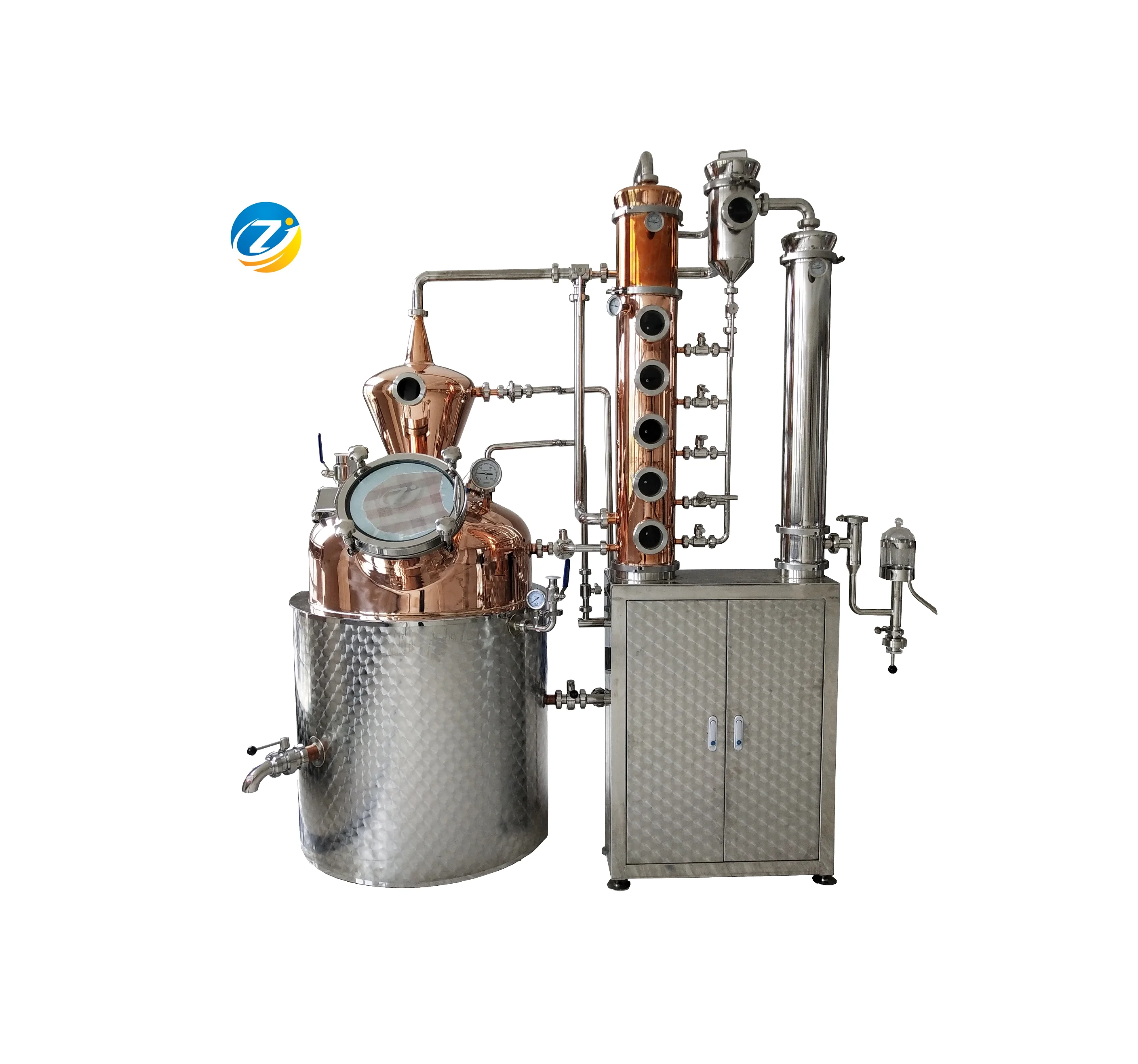 Красный медный alembic дистиллятор 300л самогон