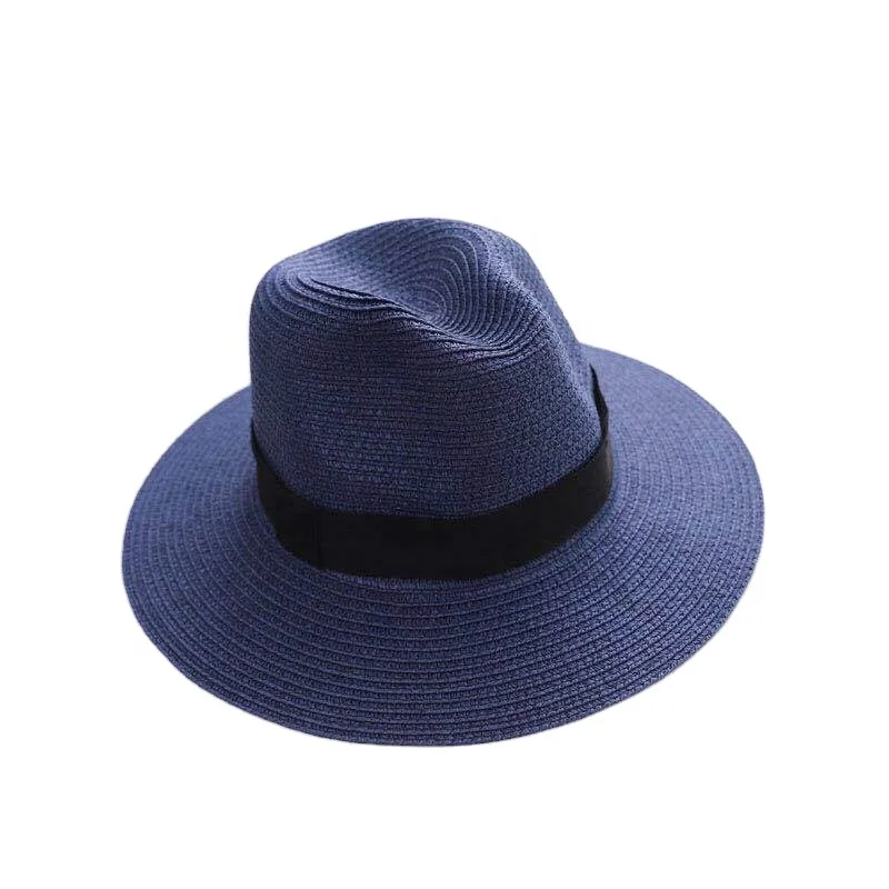 Соломенная ковбойская шляпа из бумаги, летняя пляжная шляпа от солнца с широкими полями, защитная пляжная шляпа, Федора
