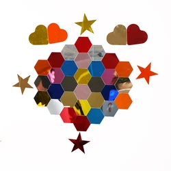 Plastic Pmma Board 2mm Golden Mirror Acrylic Sheets Acrylic Mirror Wall Stickers Moon Decorative Mirror