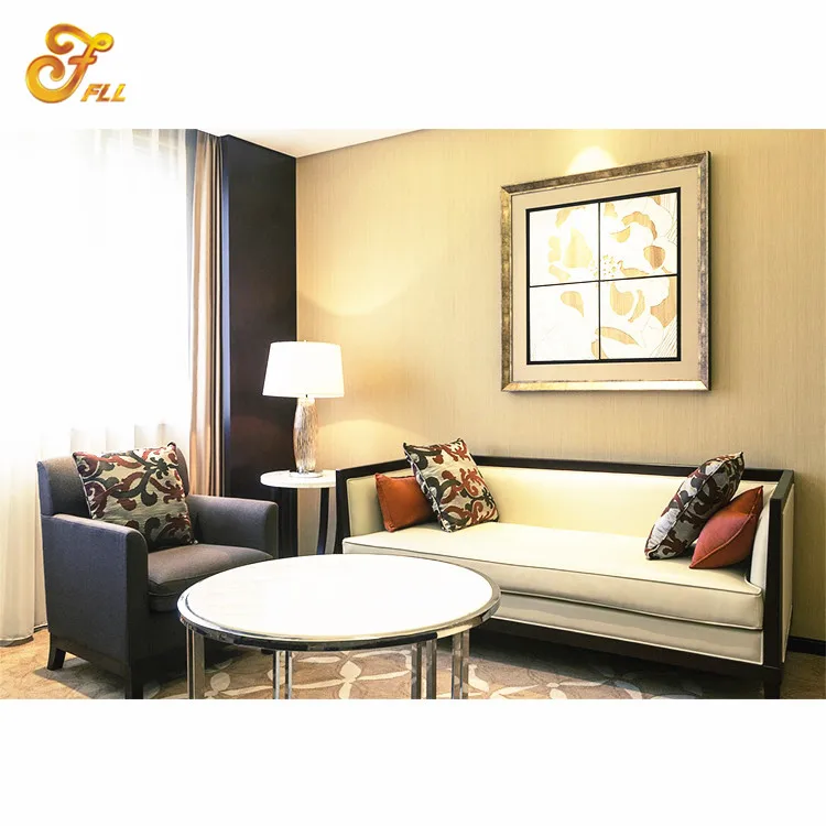 Fulilai custom comfortable hotel fabric sofa hotel elegant living room furniture sets