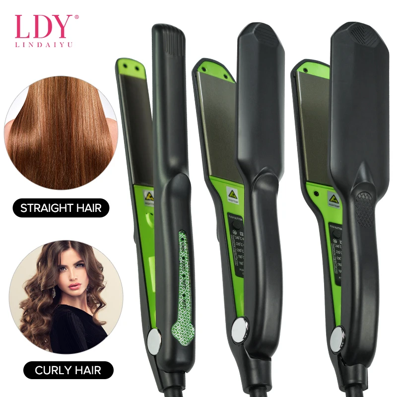 LDY Professional Hair Straightener Fast Perm Styling Curler Dry and Wet Dual Purpose Iron Electric Customizable 100-240V 50-60hz