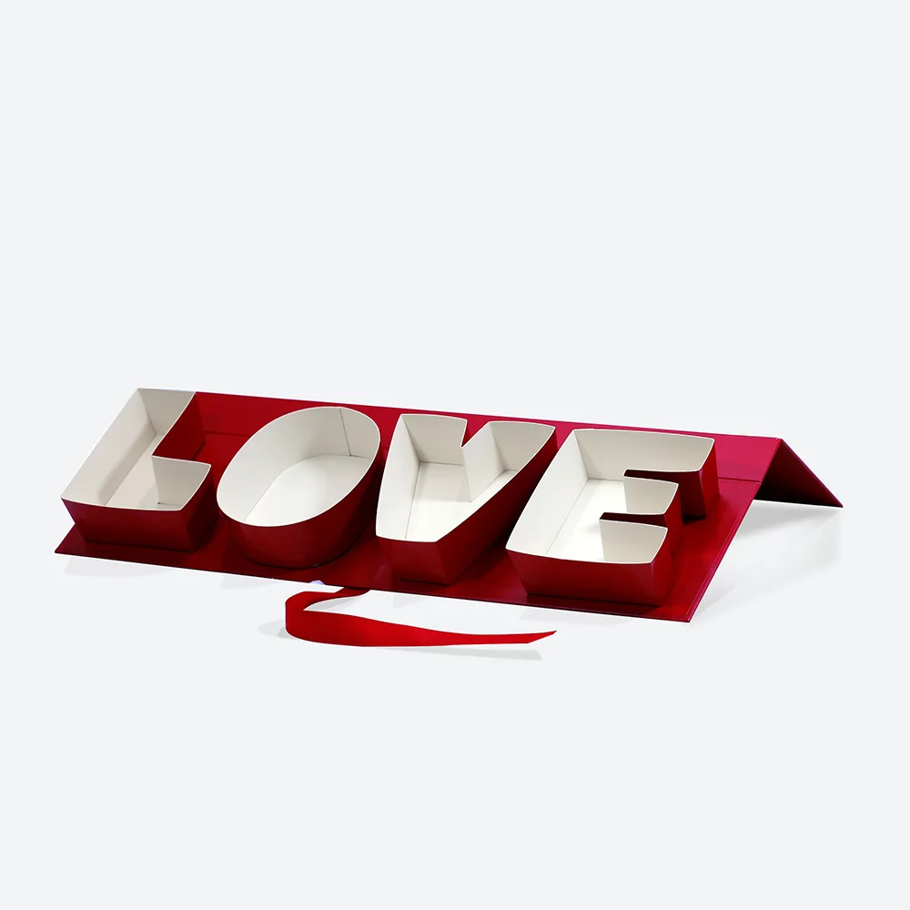 New Style Letter Gift Box Red I LOVE YOU Box Rose Box For Valentines Day