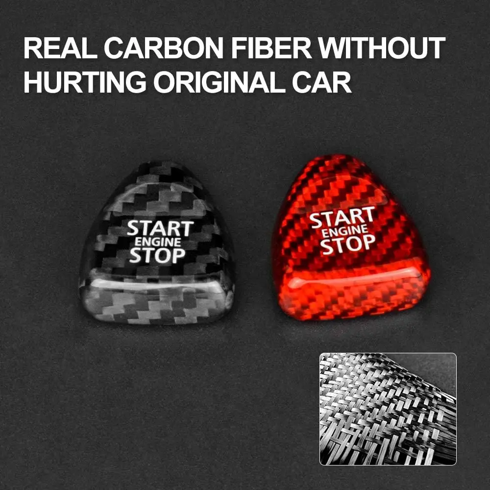 Carbon Fiber Car sticker Engine Start Button Sticker Interior Ignition Trim Decal for Mini Cooper F54 F55 F56 F57 Accessories