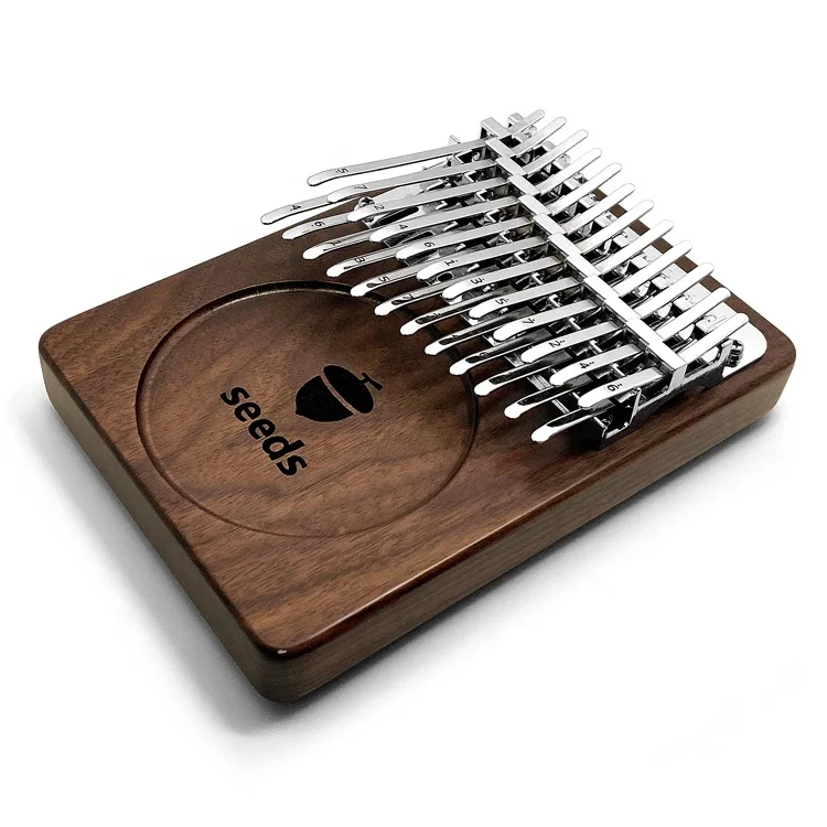 
Seeds Kalimba Columbus 24 keys Double layers Plate Mbira Black walnut Solid wood Thumb piano Finger Musical Instrument 