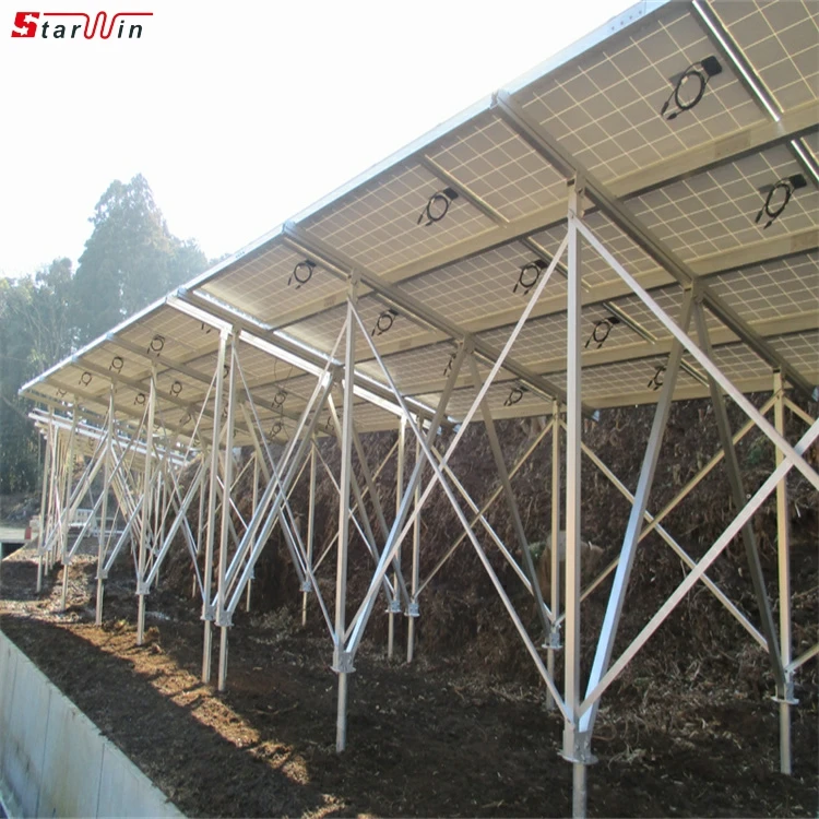 Cheap W Type Ground adjustable solar small ohotovoltaic panel mounting bracket