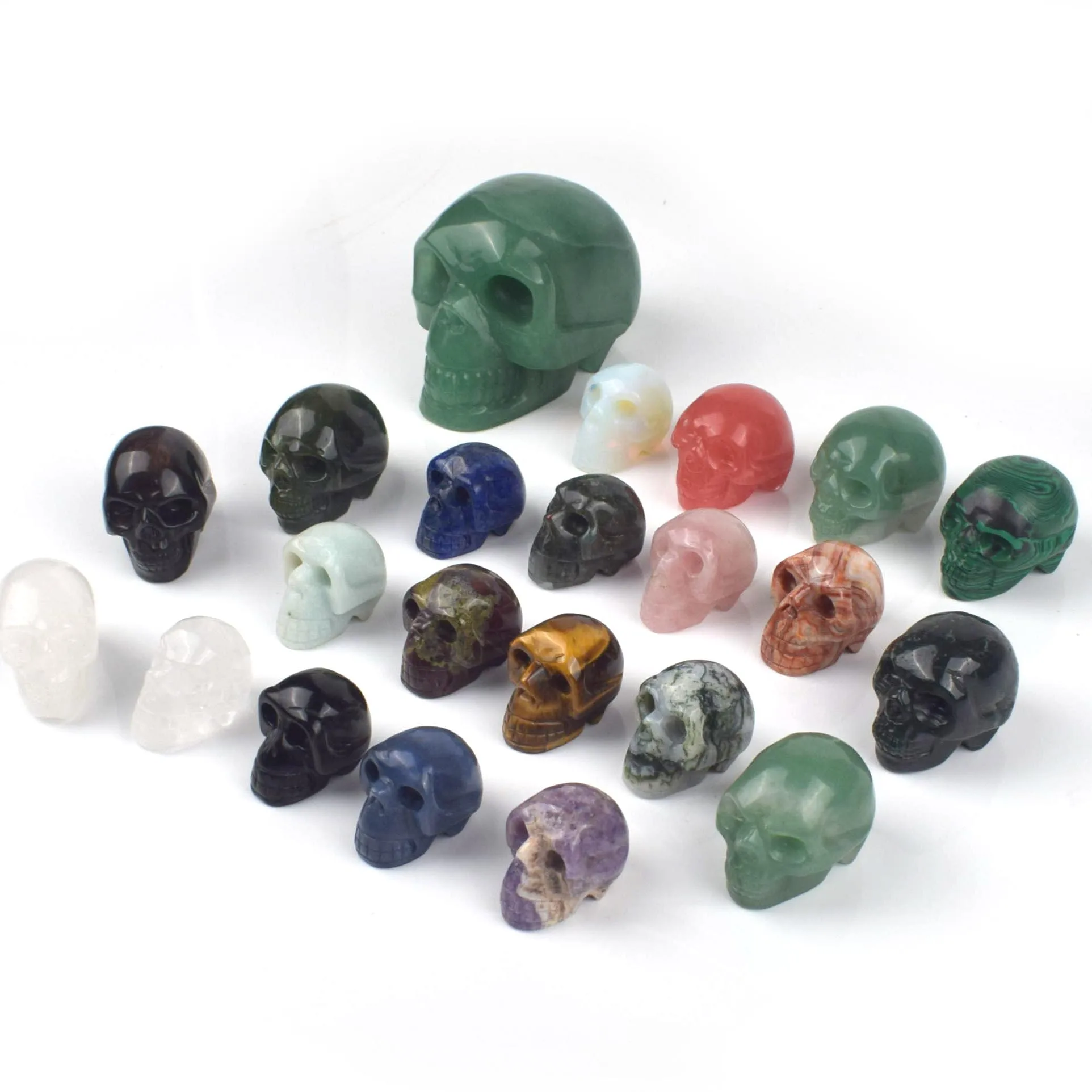 Wholesale 5.0 inch Crystal Skulls High Quality Hollow Carved Crystal Skulls Healing