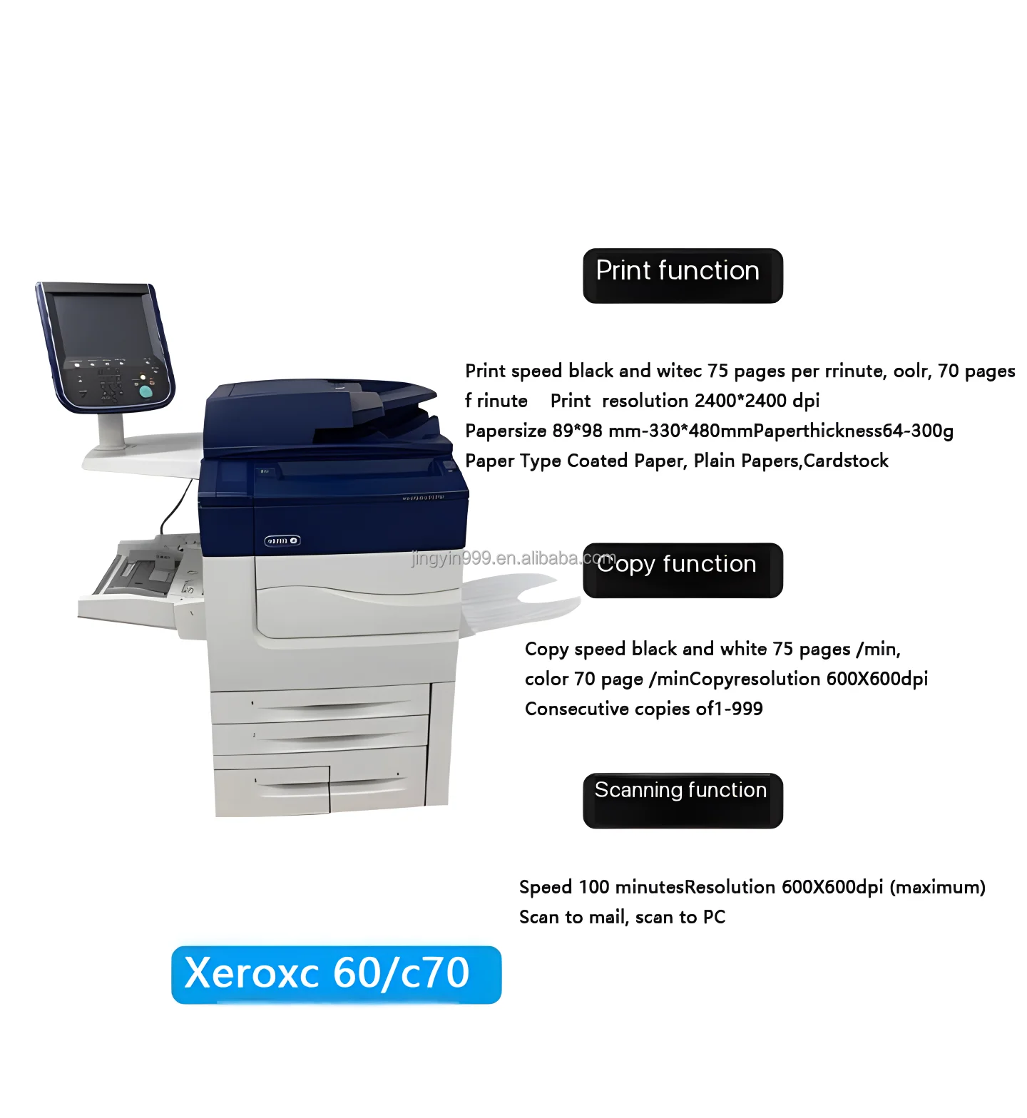C70 C60 Multifunctional A3 Office Printer New A4 Colored Laser Used Copiers Portable Refurbished