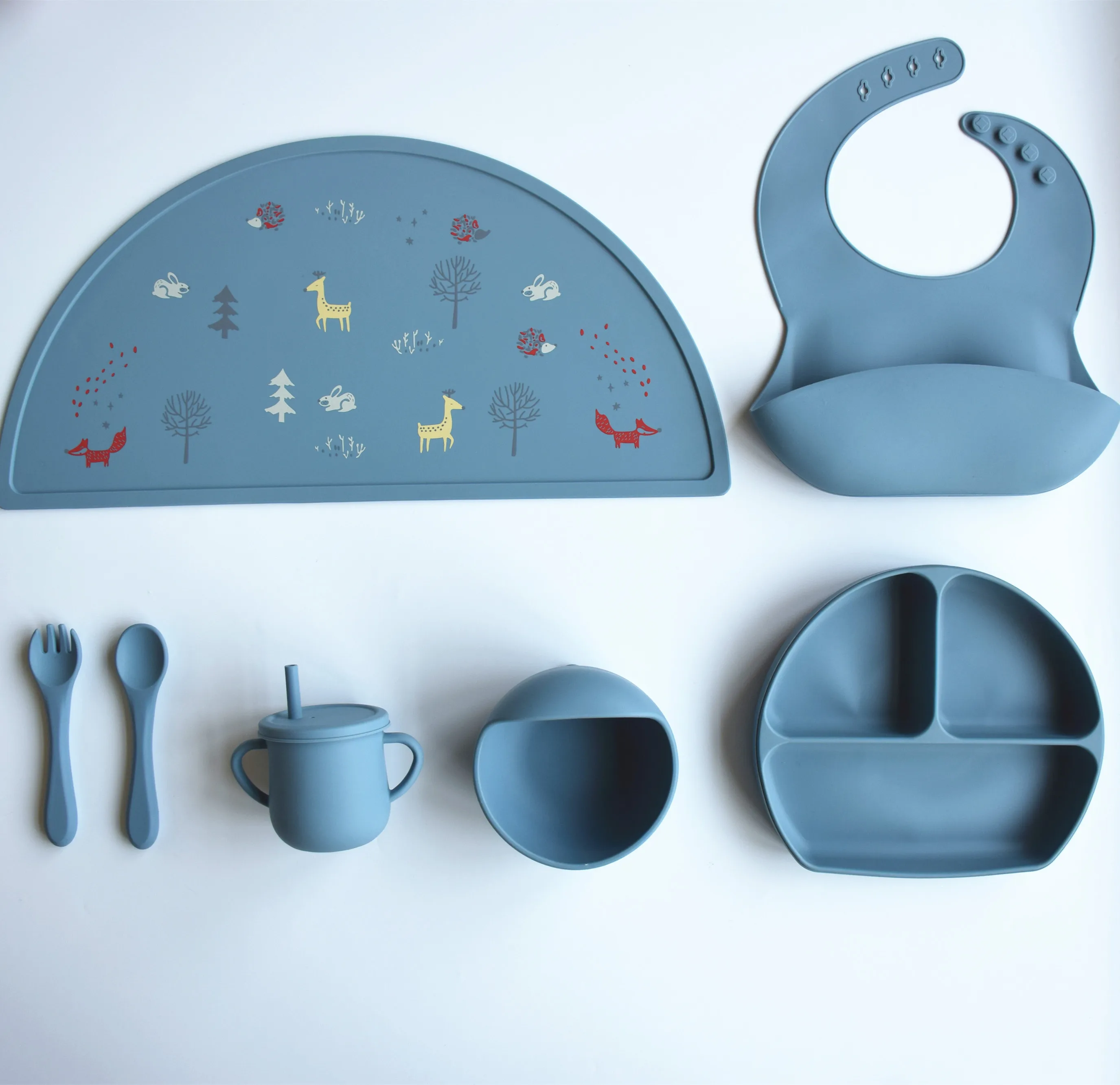 Hot Selling Animal Style Baby Silicone Suction Plate Non-Slip Bowl Feeding Supplies for Kids & Toddlers