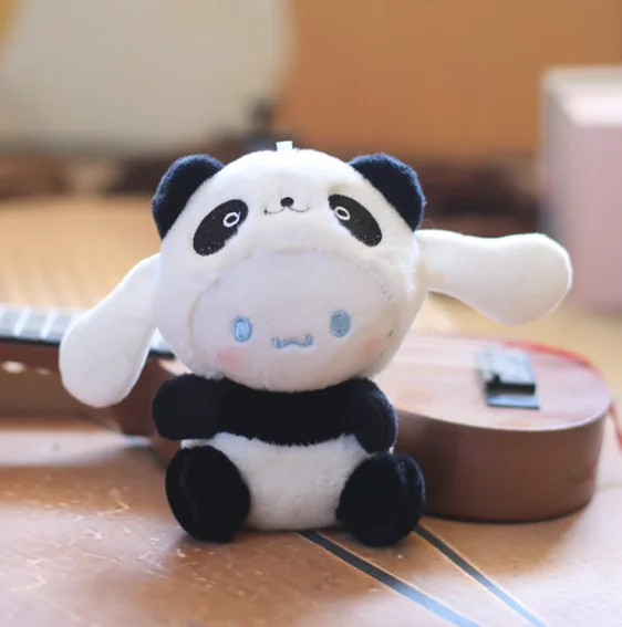 Мультфильм аниме Sanrios COS Panda серии плюшевая игрушка Kawaii Mymelody Cinnamorol Kuromi Pochacco Мягкая Плюшевая Кукла кулон