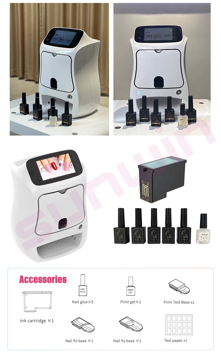 Automatic Smart 3D Art Nail Printer Support WiFi/DIY/USB