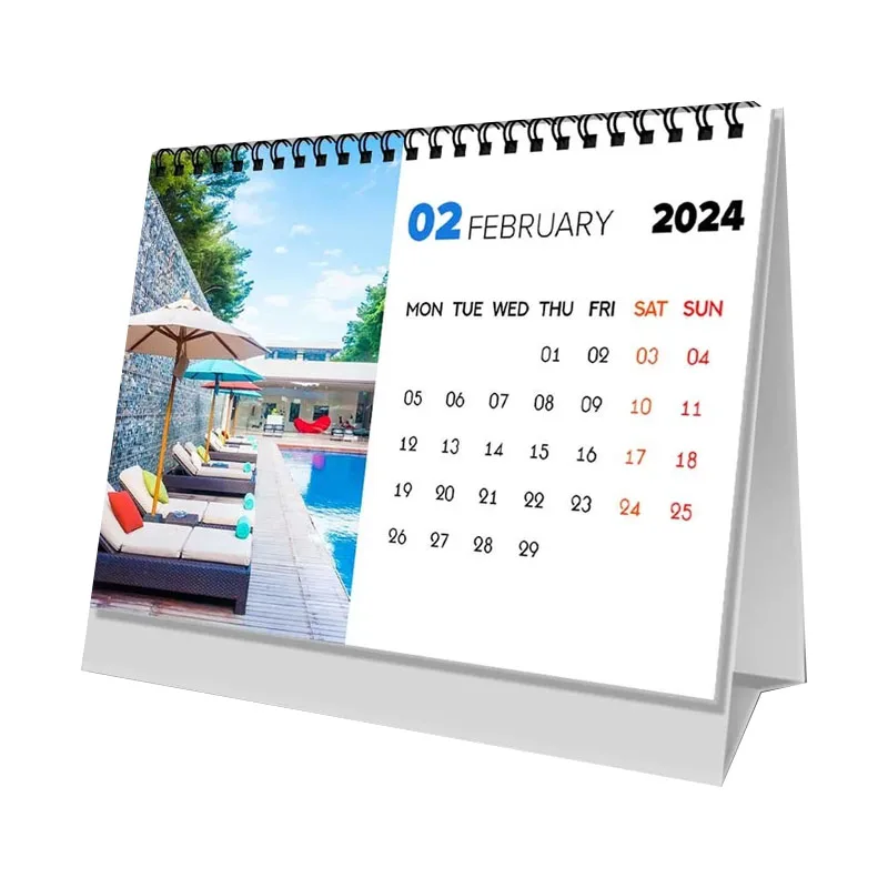 Personalized Stand up Desk 365 Day Perforated Scrolling Page Monthly Daily Calendar